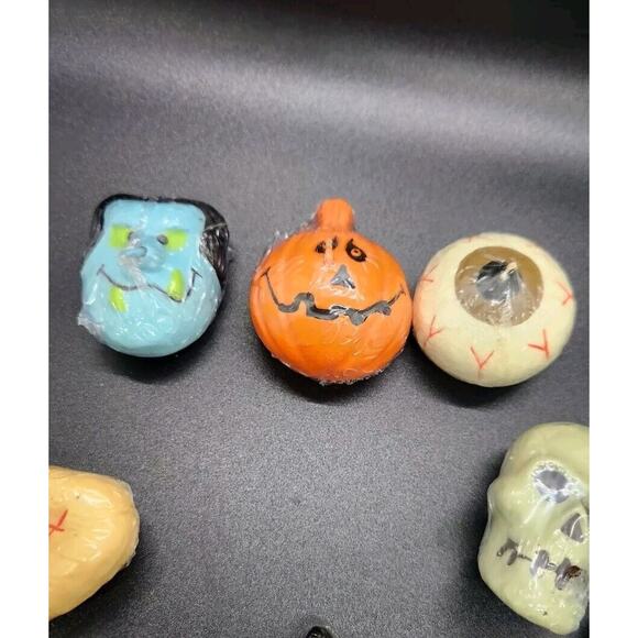 Vintage Lot Of 9 Ganz Halloween Candles Skull Witch Pumpkin Cat Bat... Sealed - Picture 3 of 8